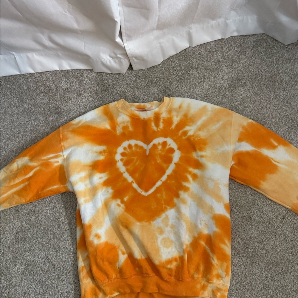 Tie-Dye Heart Sweatshirt